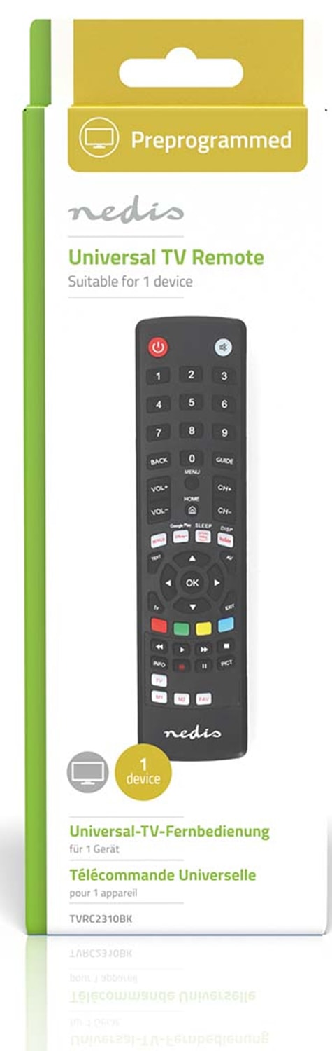 Télécommande universelle NEDIS  - TVRC2310BK