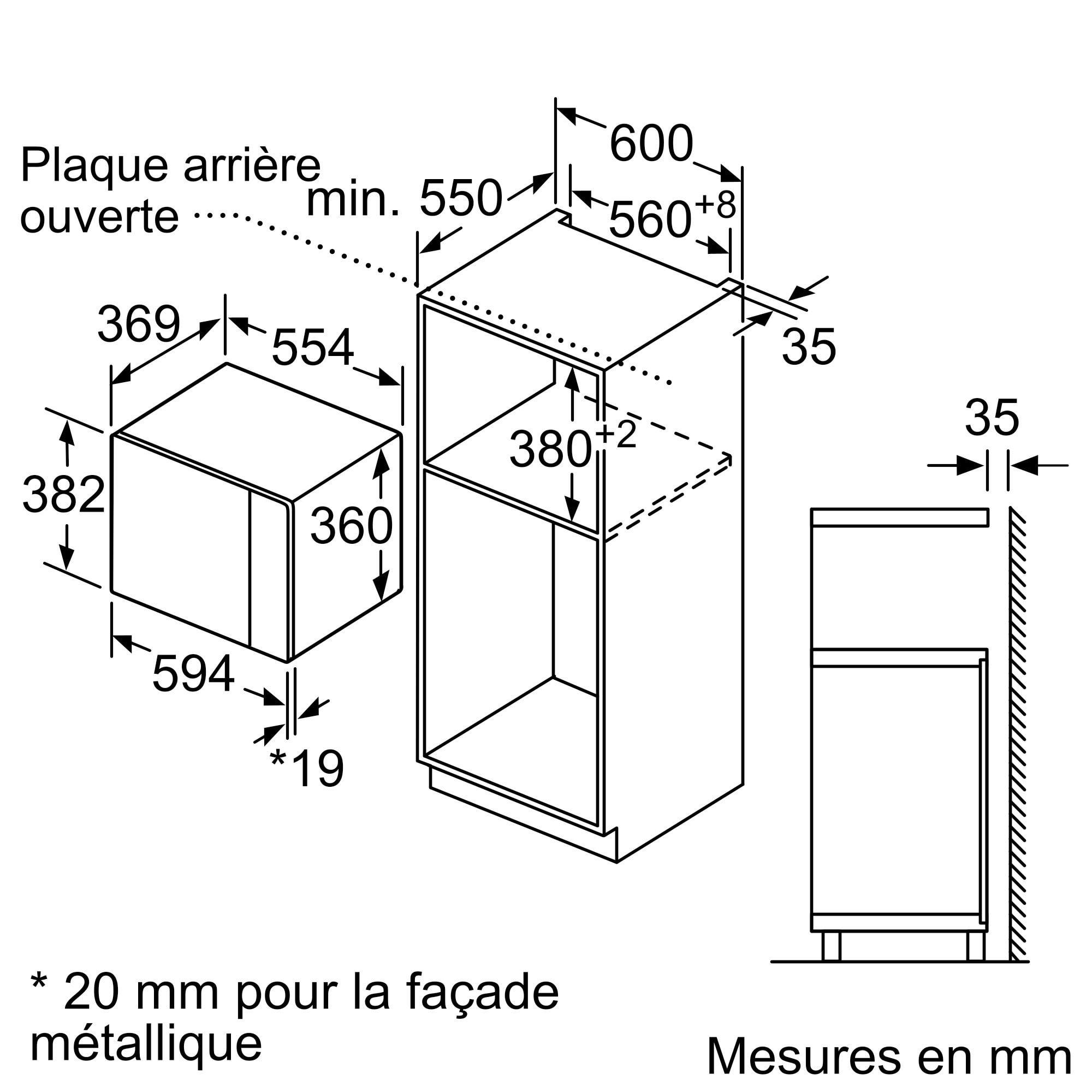 Micro ondes Grill Encastrable SIEMENS  - BE555LMB1F