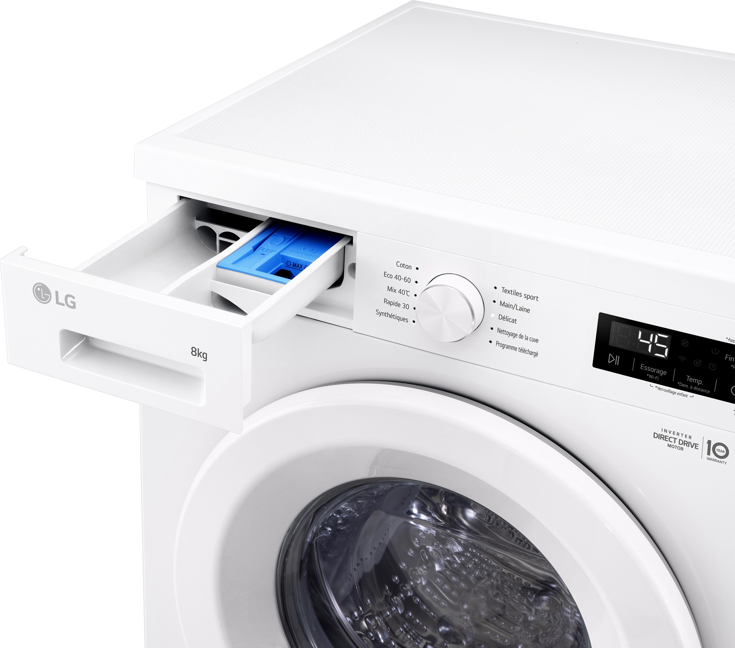 Lave linge Frontal LG 8kg 75db Blanc - F84B13WHS