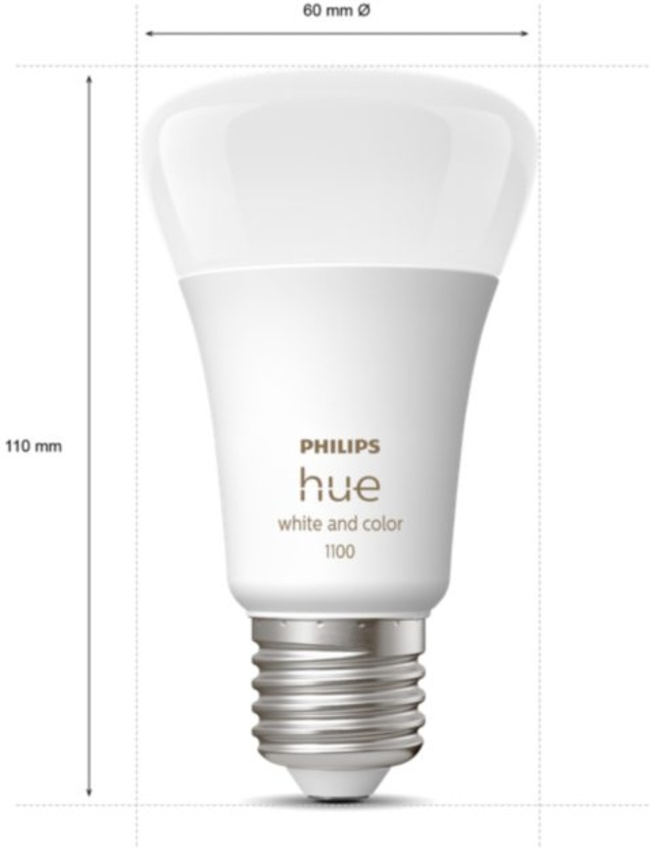 PHILIPS HUE Lumière connectée Philips HW Kit de démarrage 9.5W E27 x2 - HUE-KIT-W2E27