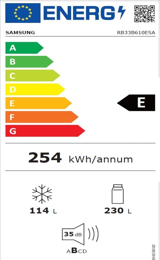 Réfrigérateur congélateur bas SAMSUNG  - RB33B610ESA