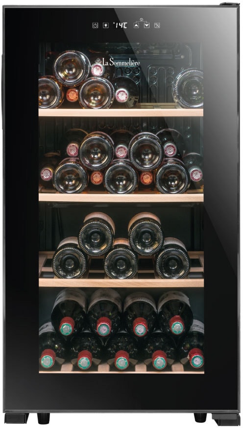 LA SOMMELIERE Cave à vin de service compatible vinotag 52 bouteilles  LS52BLACK