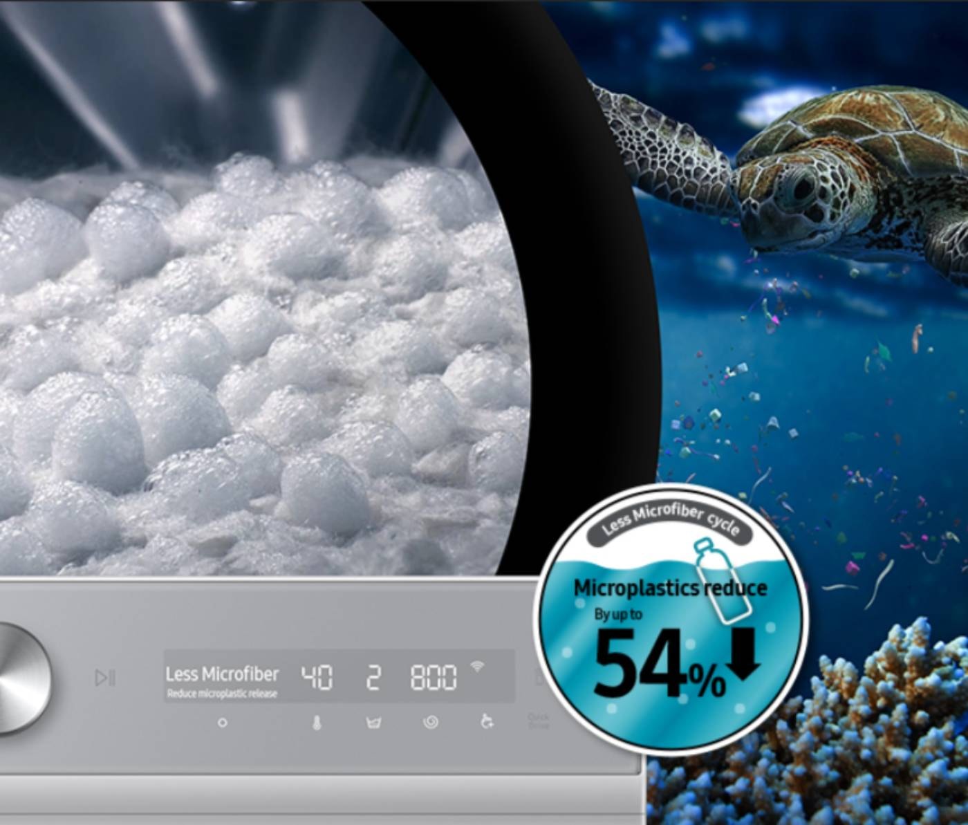 Lave linge Frontal SAMSUNG Ecobubble 9kg Noir - WW90CGC04DAB