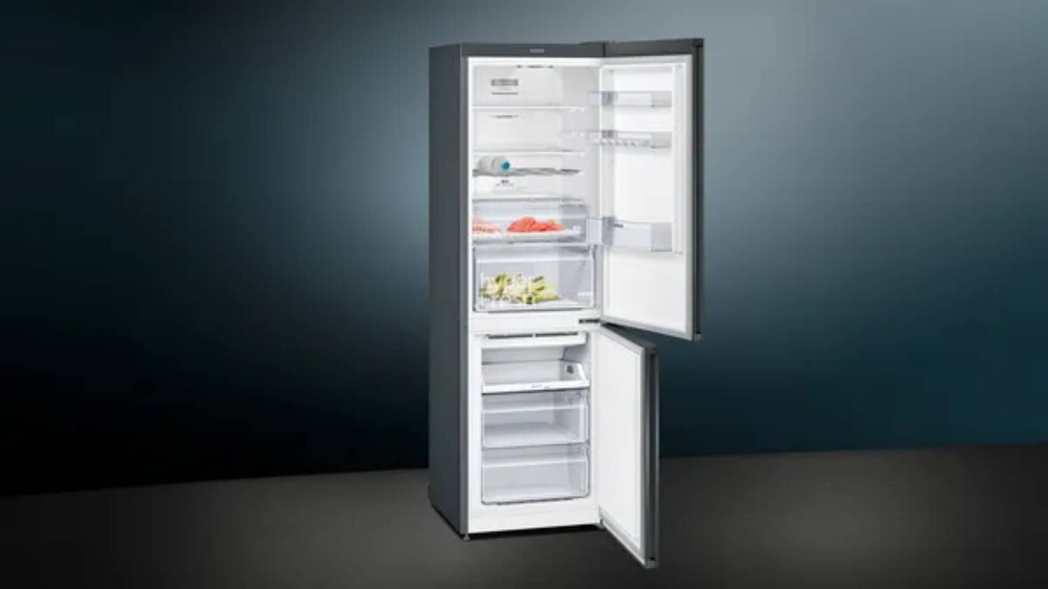 Réfrigérateur congélateur bas SIEMENS IQ300 NoFrost HyperFresh 237L Noir - KG36NXXEA