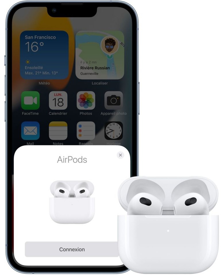 Ecouteurs APPLE AirPods (3ᵉ génération) avec Boîtier de charge MagSafe - AIRPODS-MME73ZM