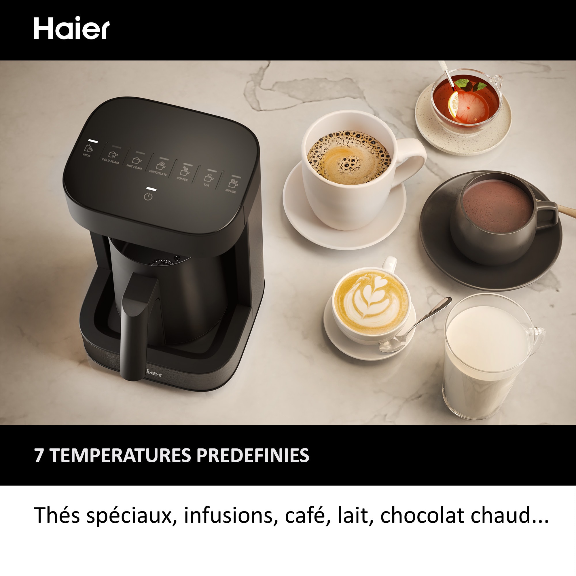 Ensemble petit déjeuner HAIER 700W Polyvalent 7 programmes  - HMB5W4/011