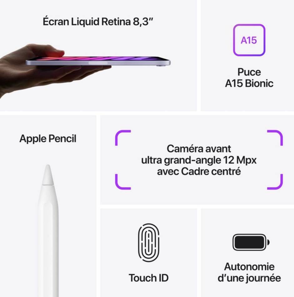 Tablette APPLE  - IPAD-MK8F3NF