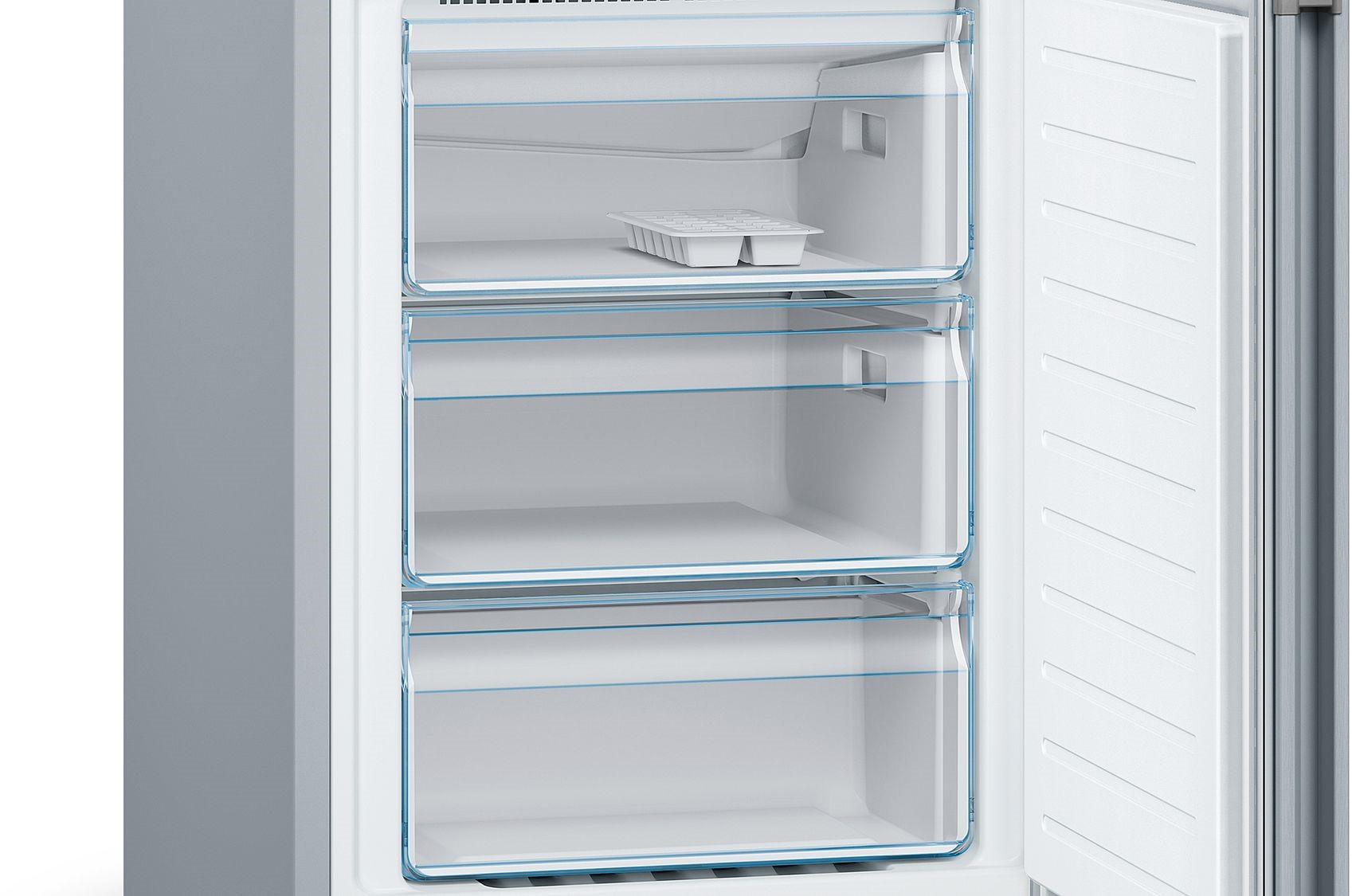 BOSCH Réfrigérateur congélateur bas NoFrost MultiAirflow 324L Inox - KGN36VLED