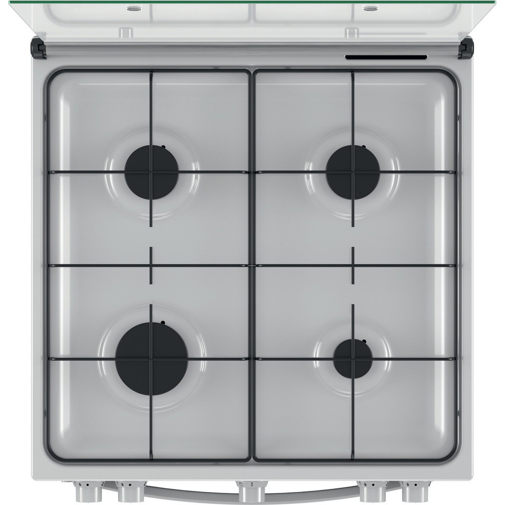 Cuisiniere gaz INDESIT 4 Feux + four Gaz Blanc - IS67G1KMW/E