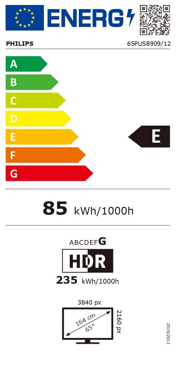 TV LED 4K 164 cm PHILIPS  - 65PUS8909