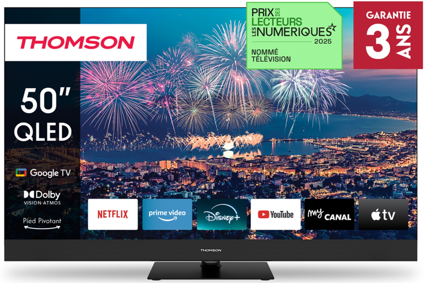 TV QLED 4K 126 cm THOMSON 60 Hz Smart TV 50" - 50QG6C14