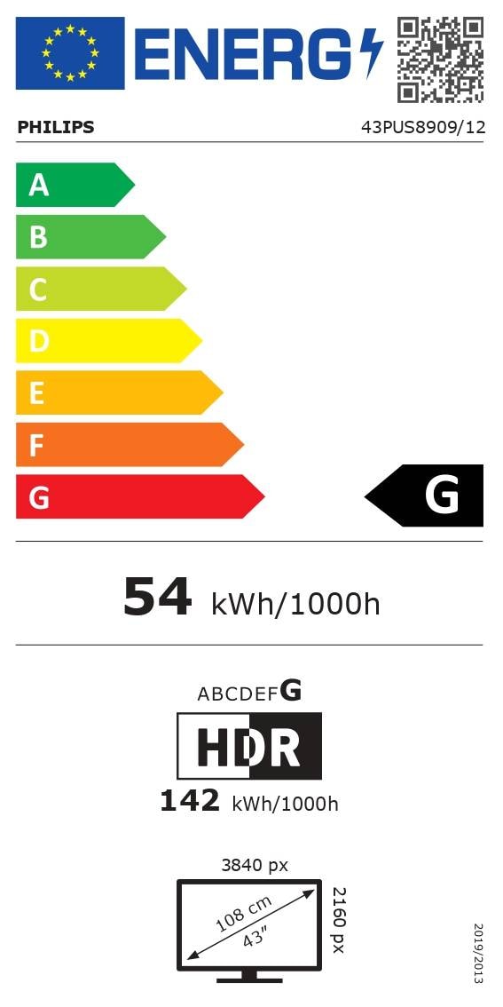 TV LED 4K 108 cm PHILIPS  - 43PUS8909