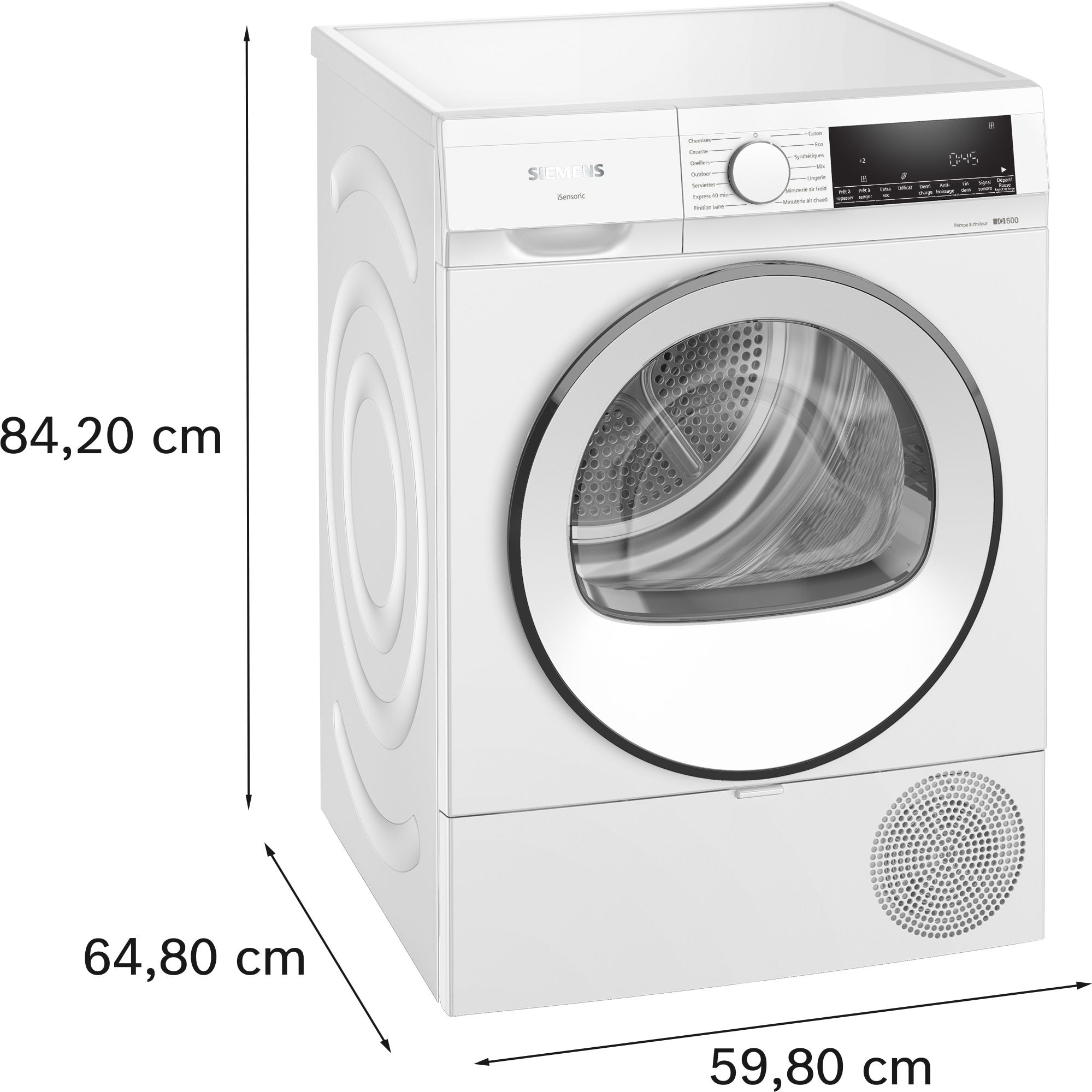 Sèche-linge pompe à chaleur SIEMENS 9kg blanc - WQ42G20DFR