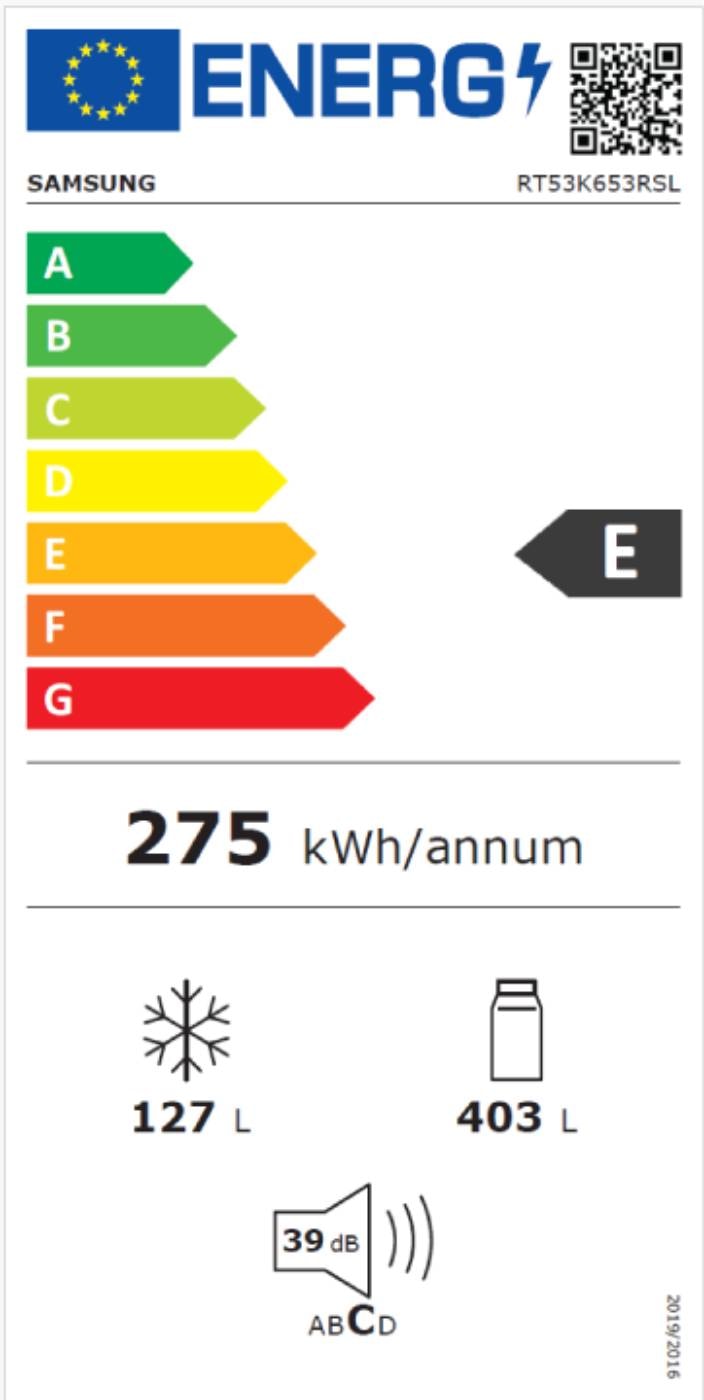 Réfrigérateur congélateur haut SAMSUNG  - RT53K653RSL