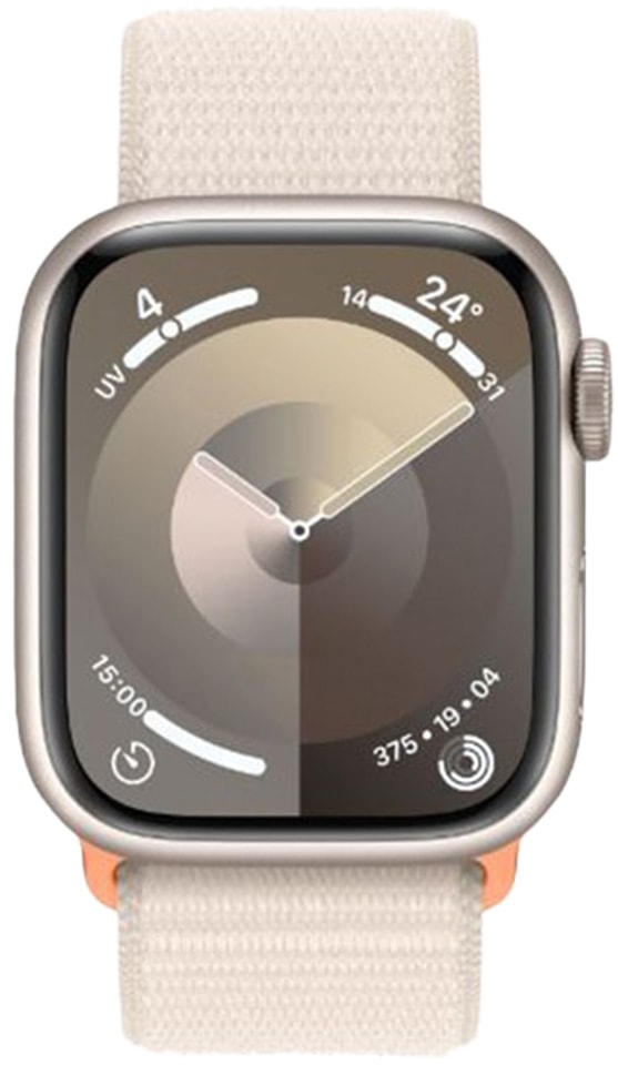 Montre connectée APPLE Watch Série 9 GPS + Cellular 41 mm Aluminium Lumière stellaire WATCH9-MRHQ3QF