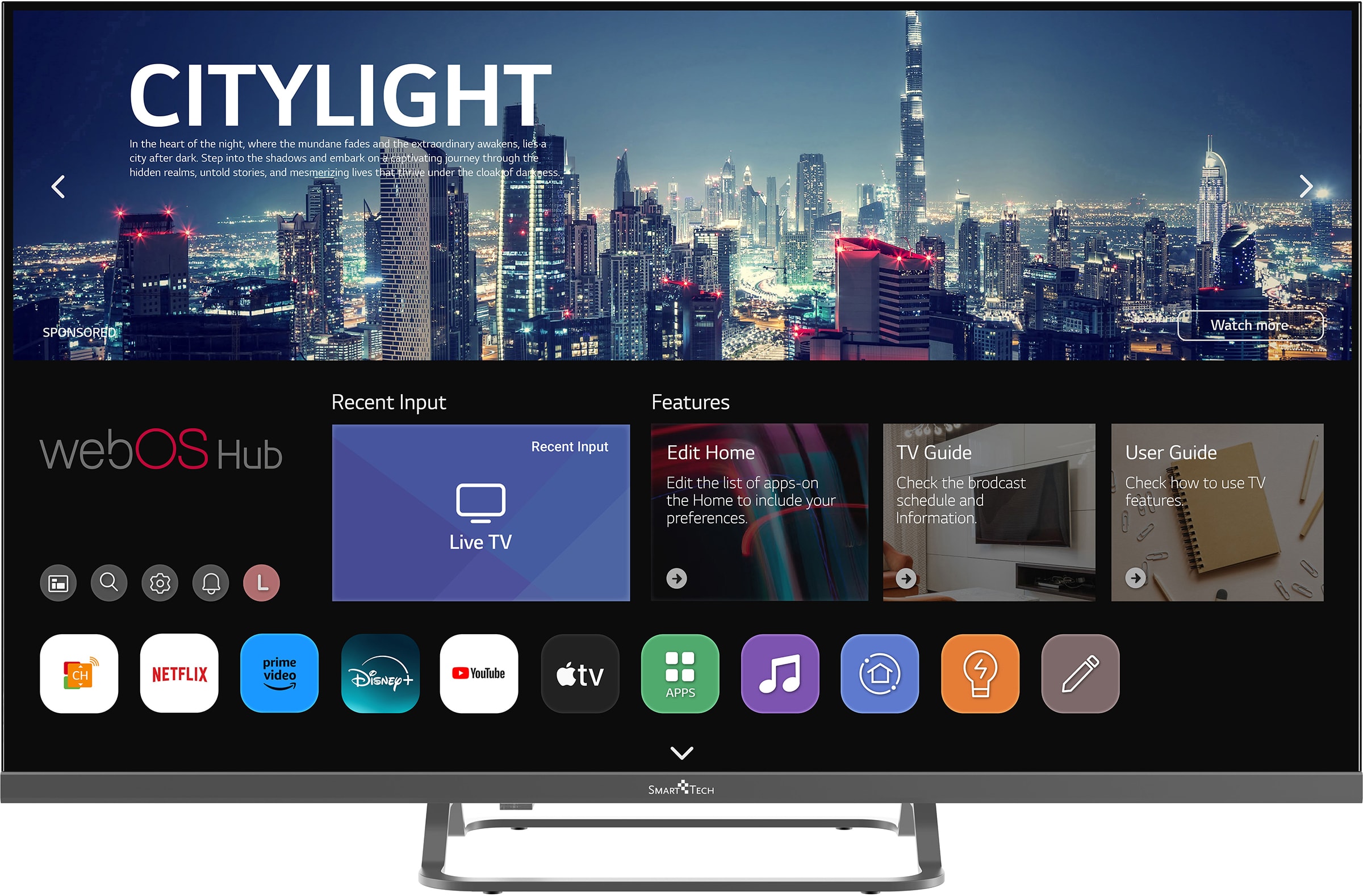 TV QLED Full HD 80 cm SMART TECH  - 32QW01V