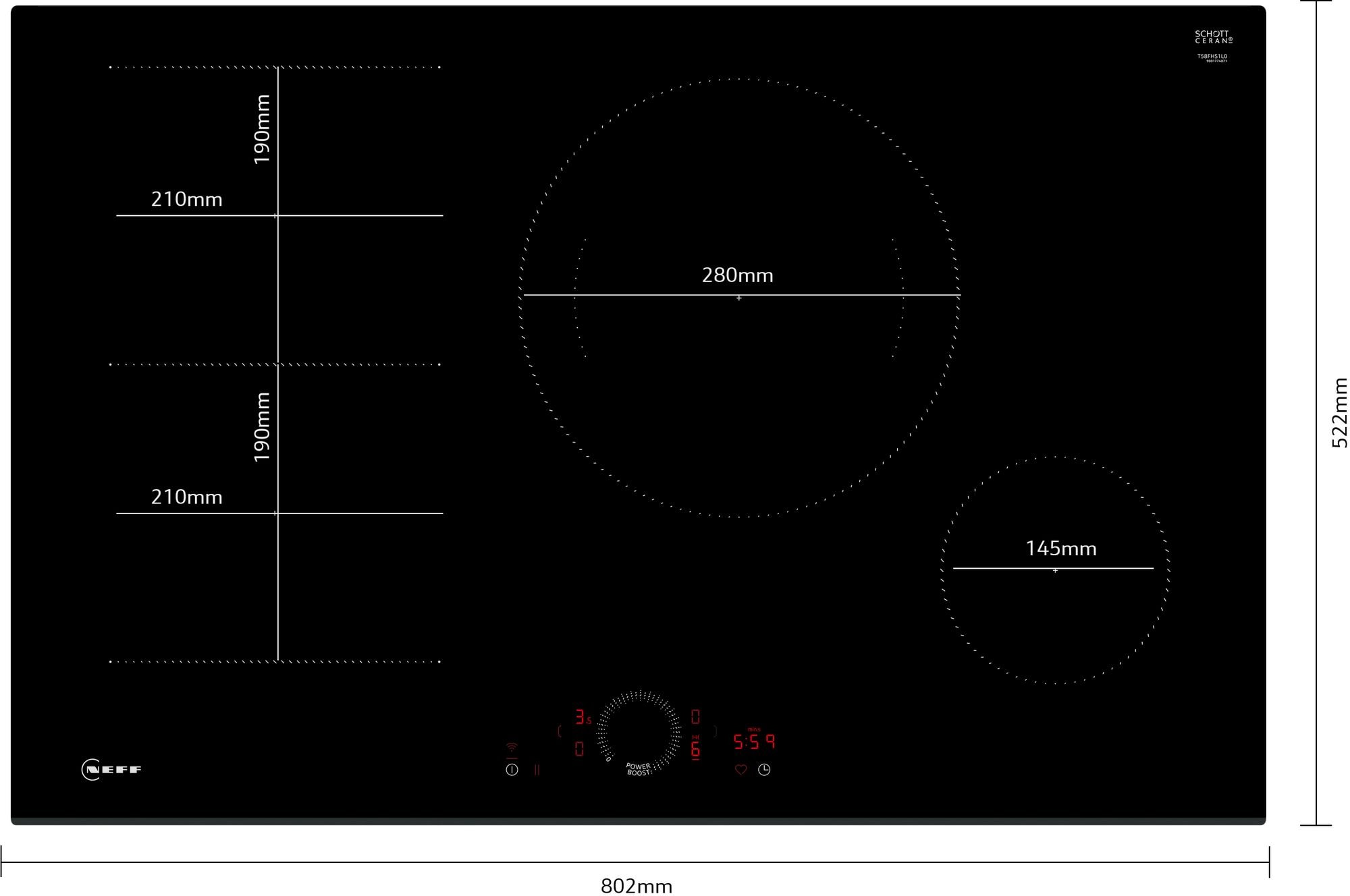 Plaque induction NEFF  - T58FHS1L0