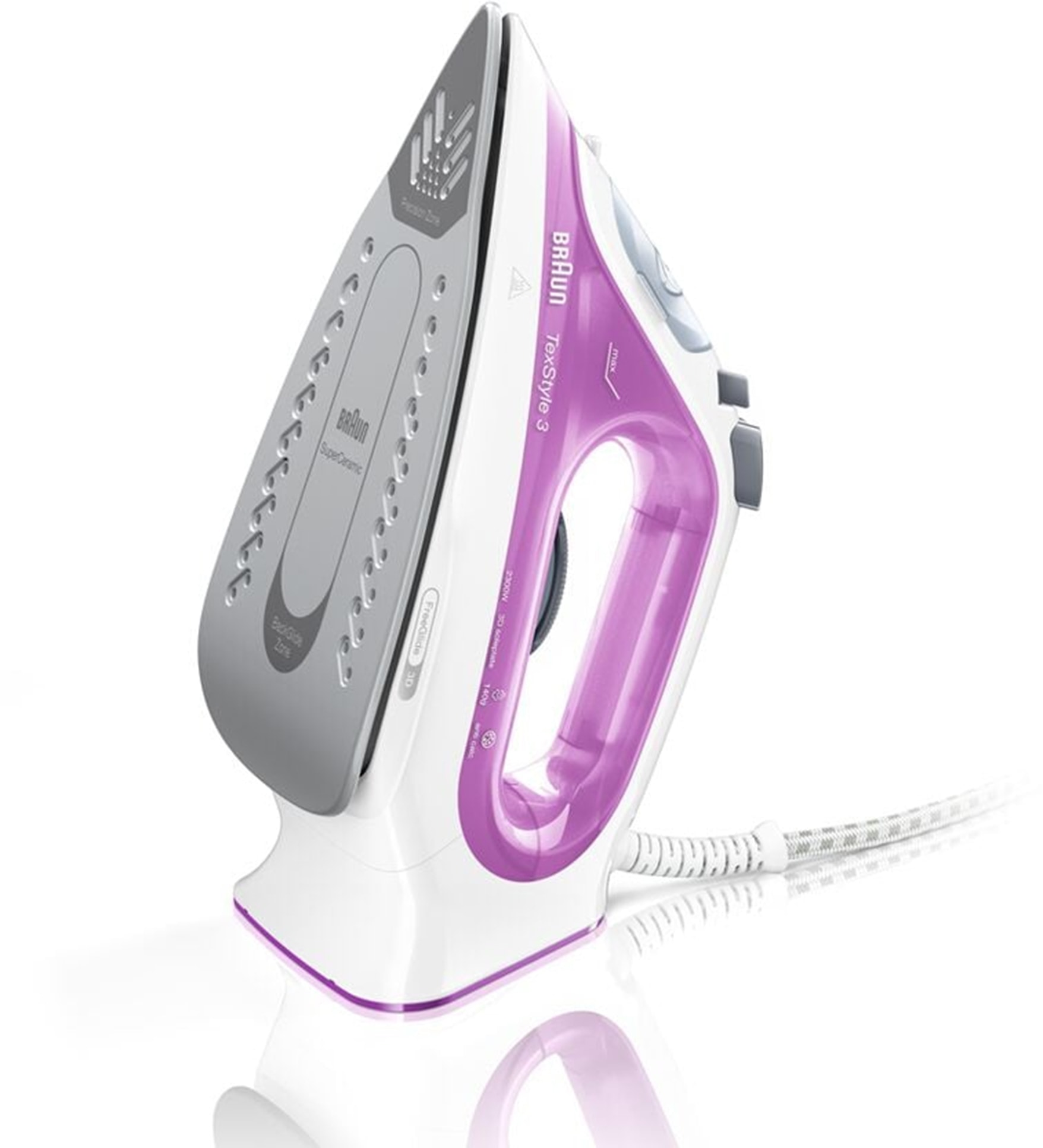 Fer à repasser BRAUN TexStyle 3, 2300W, Rose - SI3031PU