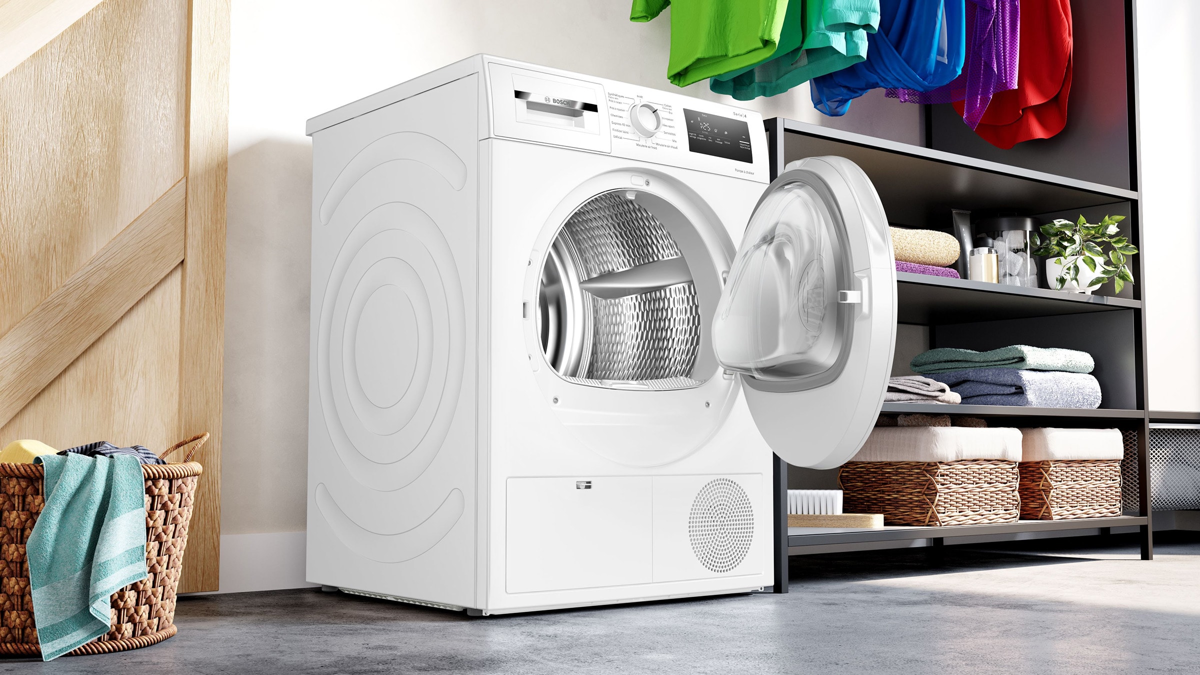 Sèche-linge pompe à chaleur BOSCH Serie 4 AutoDry 8kg Blanc - WTH8300DFR