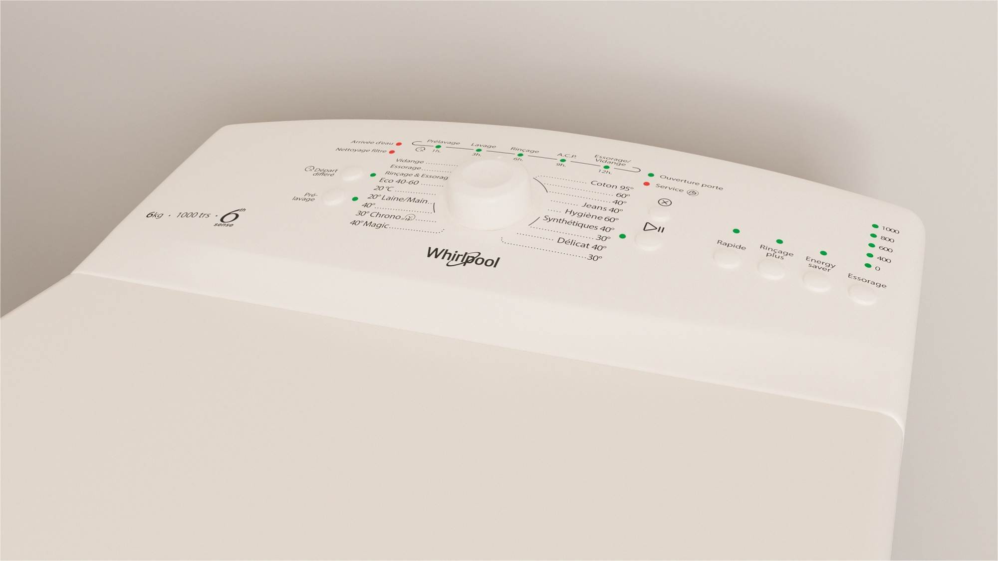 Lave linge Top WHIRLPOOL  - TDLR6040LFR/N