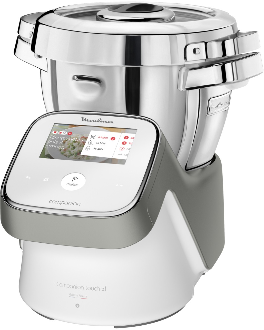 MOULINEX Robot cuiseur I-COMPANION Touch XL HF936E00 écran tactile 1500W Blanc et gris - HF936E00
