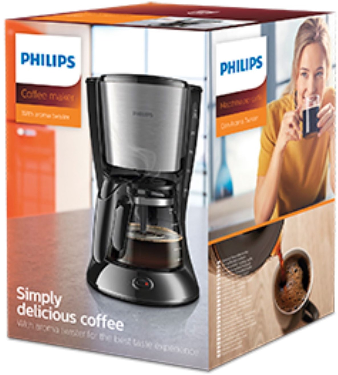 Cafetière PHILIPS à filtre, Daily Collection, 1,2L, Noir - HD7462/20