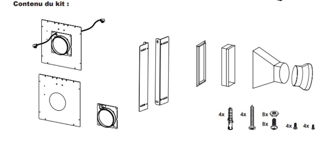 Kit d'installation hotte AIRLUX  - AHAKDM