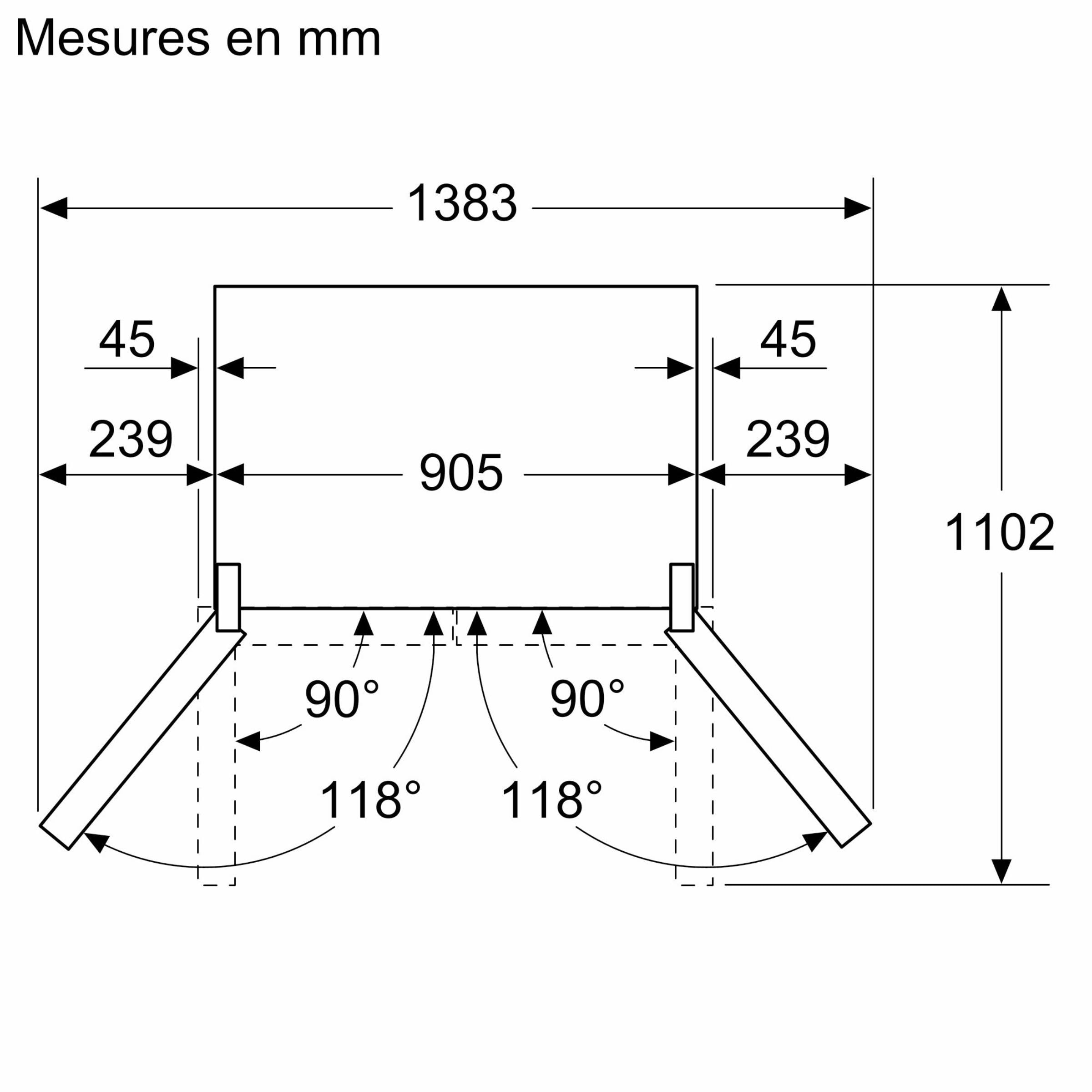 Réfrigérateur américain BOSCH  - KFD96APEA