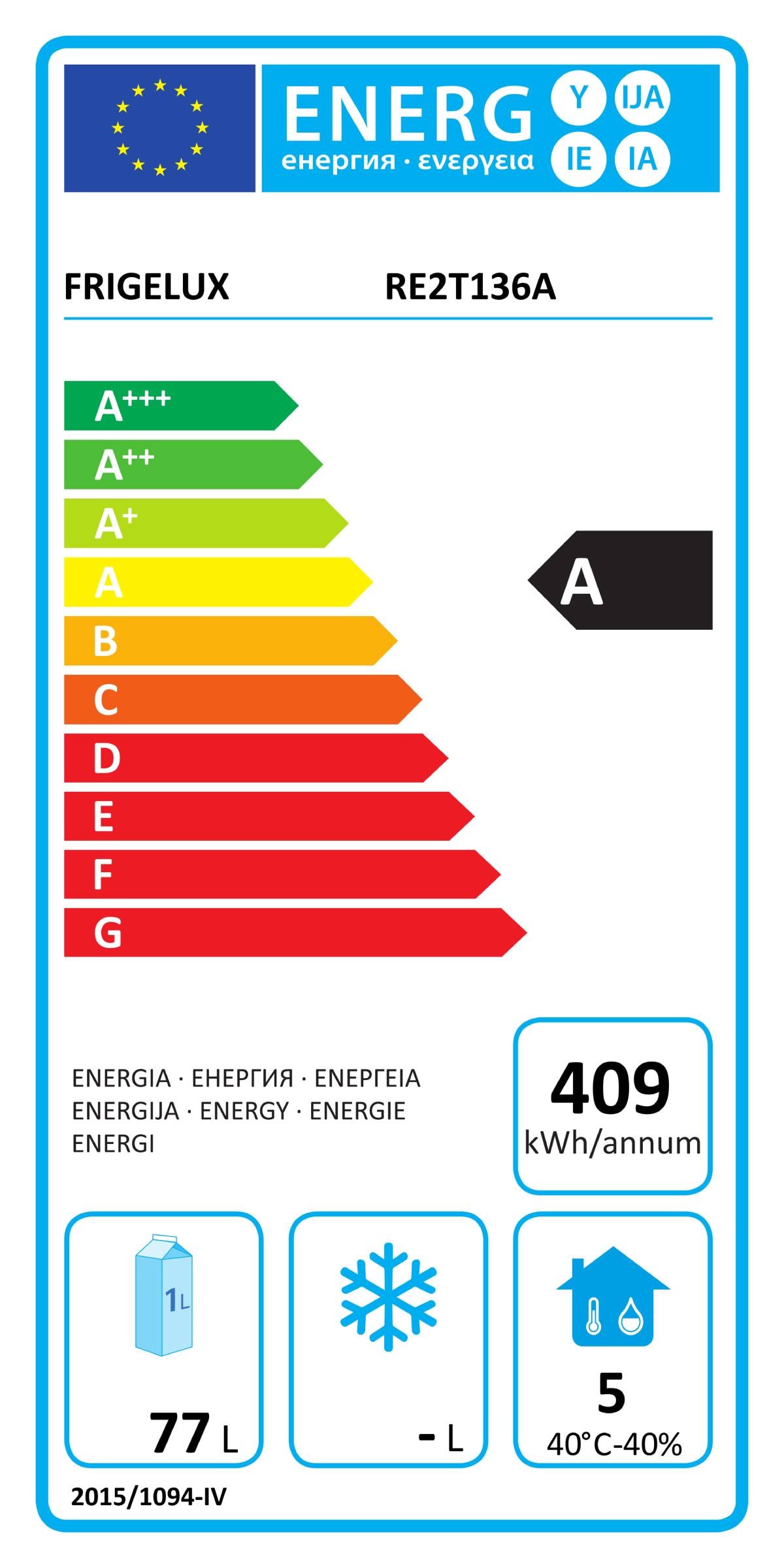 Réfrigérateur encastrable tiroir FRIGELUX  - RE2T136A