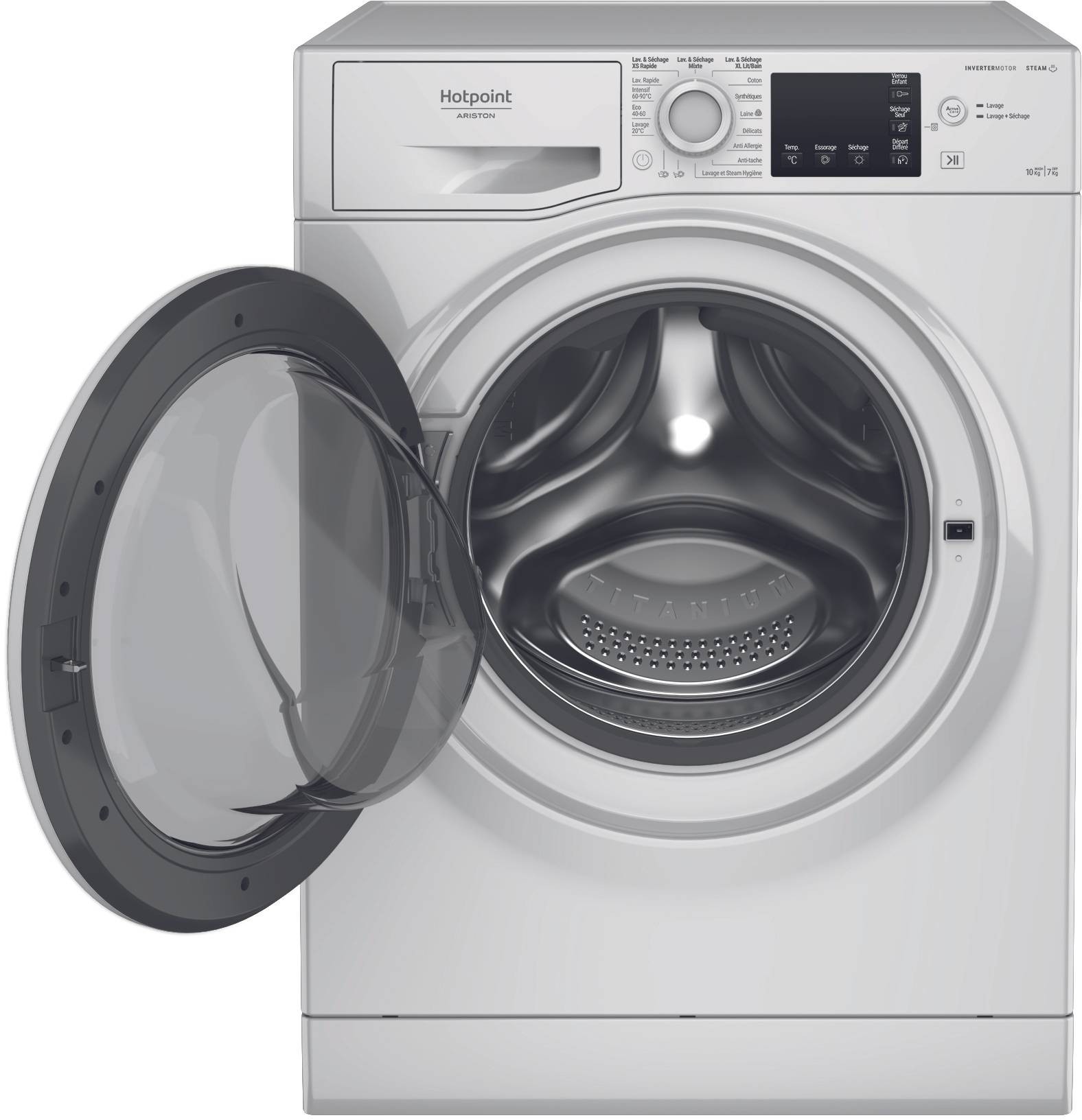 Lave linge sechant Frontal HOTPOINT ARISTON NDB10725WAFR 10kg - NDB10725WAFR