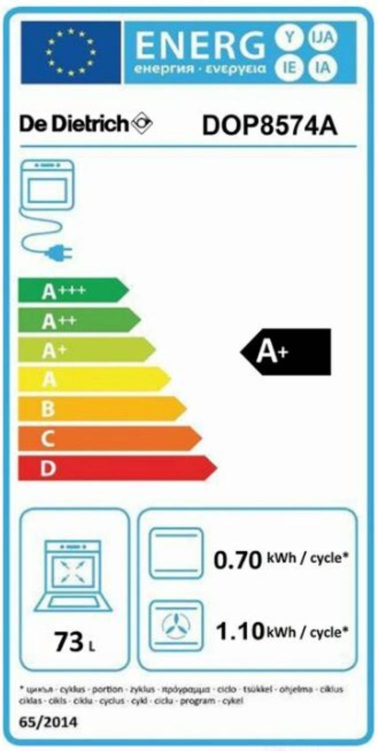 Four encastrable pyrolyse DE DIETRICH 73L Noir - DOP8574A