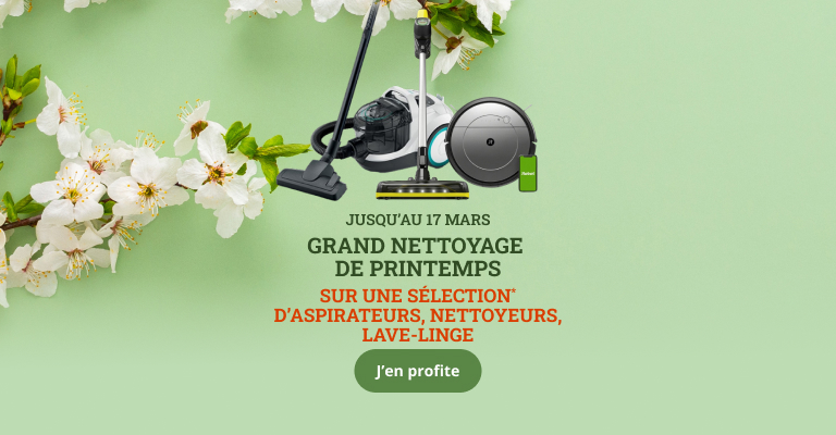 Grand nettoyage de printemps sur une sélection d’aspirateurs, nettoyeurs, lave-linge