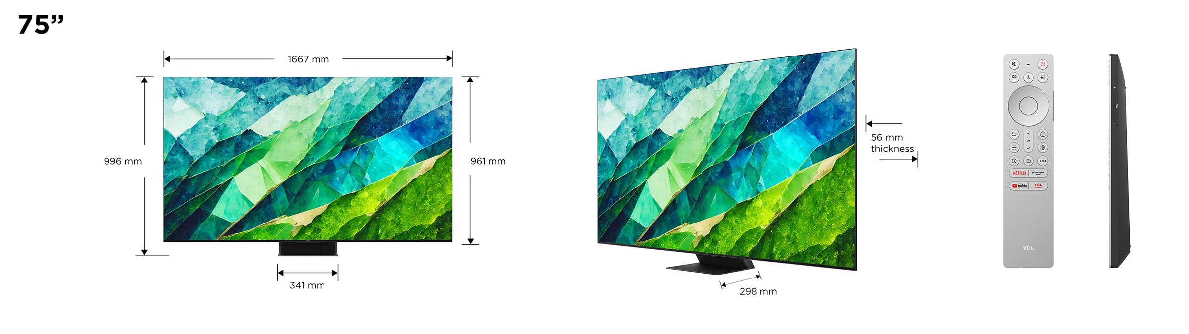 TV Mini LED 4K 189 cm TCL  - 75C855