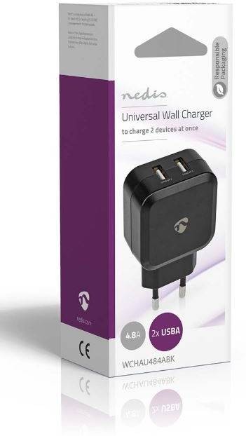 Chargeur secteur NEDIS  - WCHAU484ABK