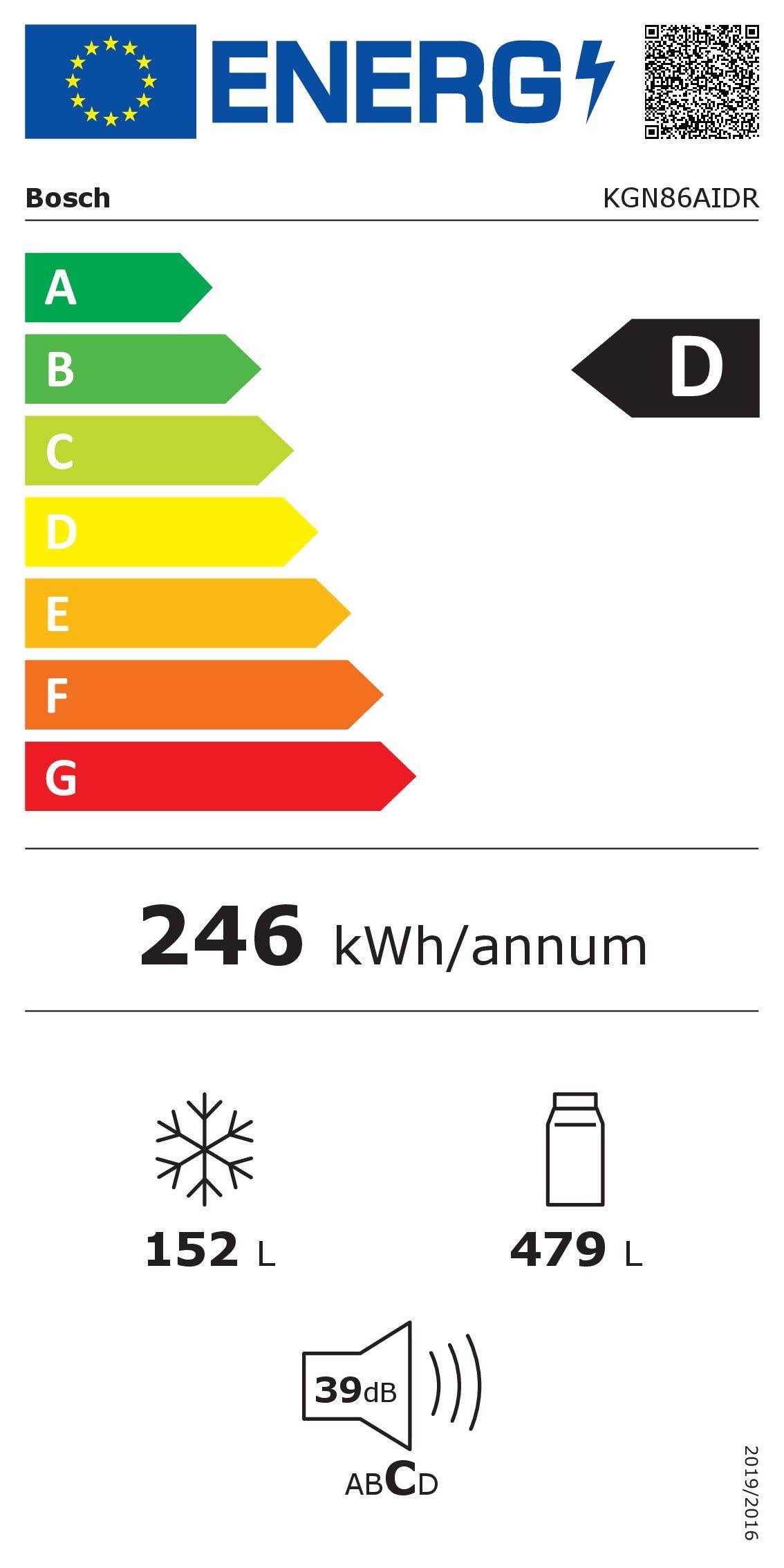 Réfrigérateur congélateur bas BOSCH  - KGN86AIDR