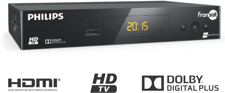 Décodeur satellite TNT HD PHILIPS  - DSR3031F