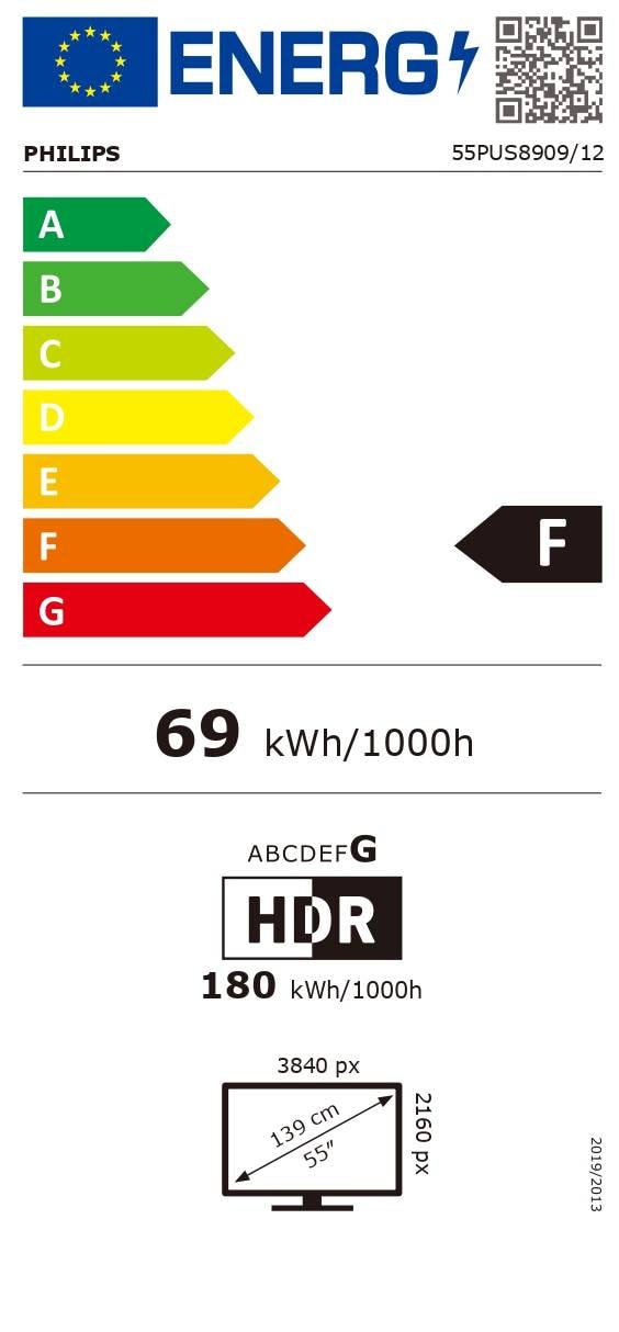 TV LED 4K 139 cm PHILIPS  - 55PUS8909