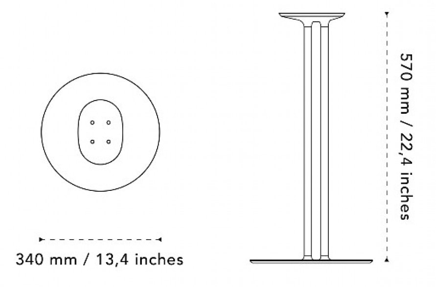 Pied de sol DEVIALET  - TREEPHANTOM2WH-JM439