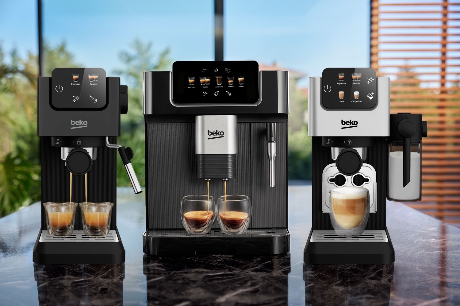 Expresso BEKO Automatique avec écran tactile 5 recettes Noir - CEG7302B