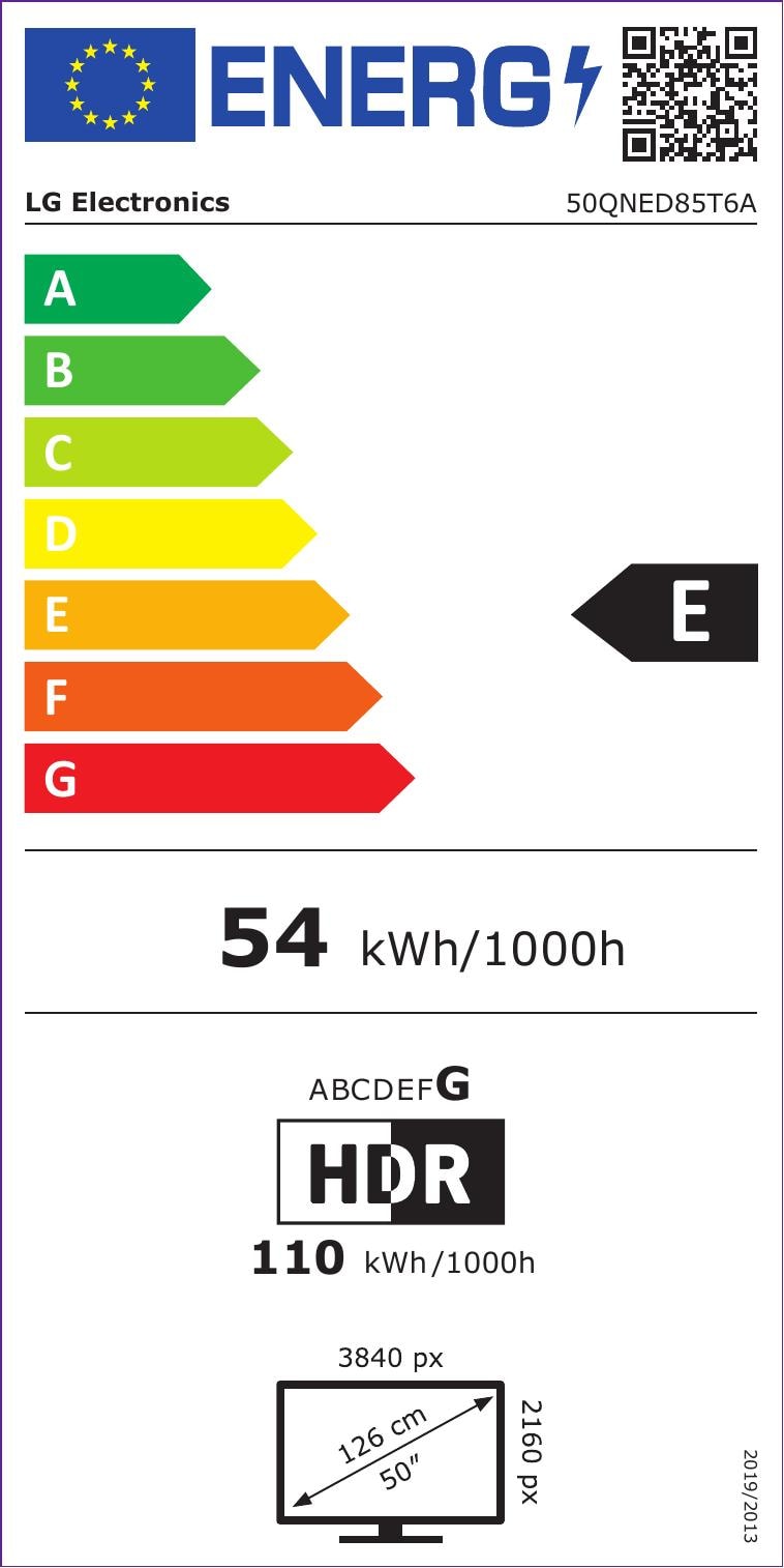 TV QNED 4K 126 cm LG Mini Led 120Hz 50" - 50QNED85