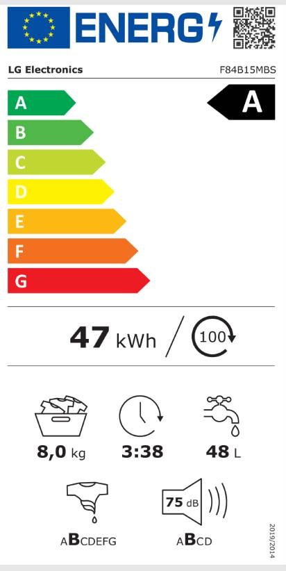 Lave linge Frontal LG  - F84B15MBS