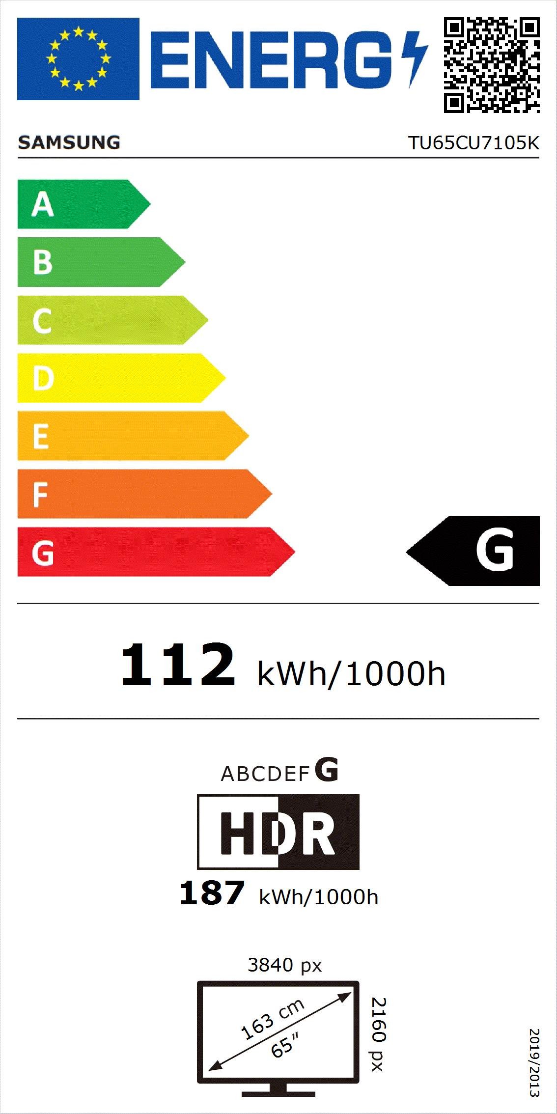 TV LED 4K 163 cm SAMSUNG Crystal UHD Q-Symphony 65" - TU65CU7105