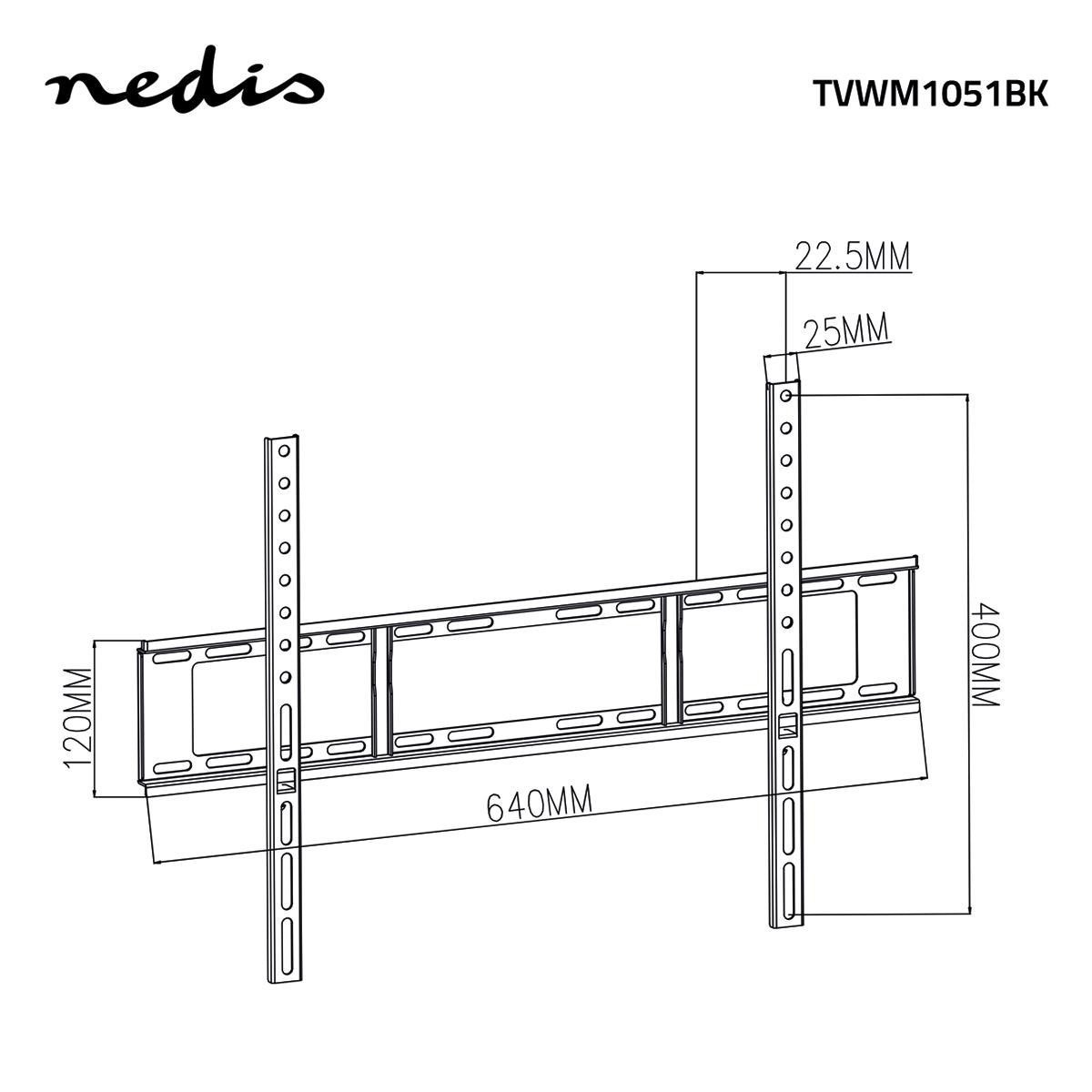 Support mural NEDIS  - TVWM1051BK