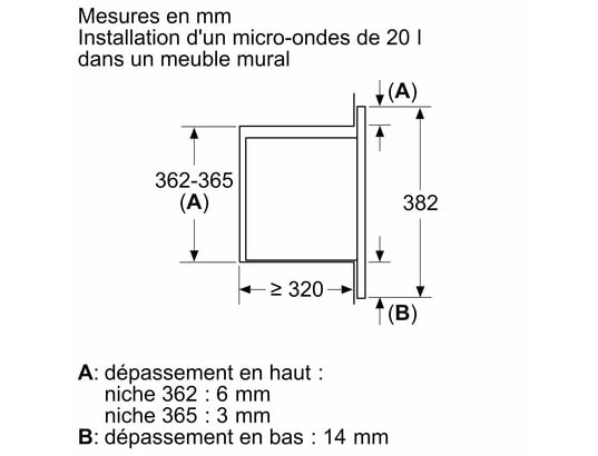 Micro ondes Encastrable BOSCH  - BFL523MB3F