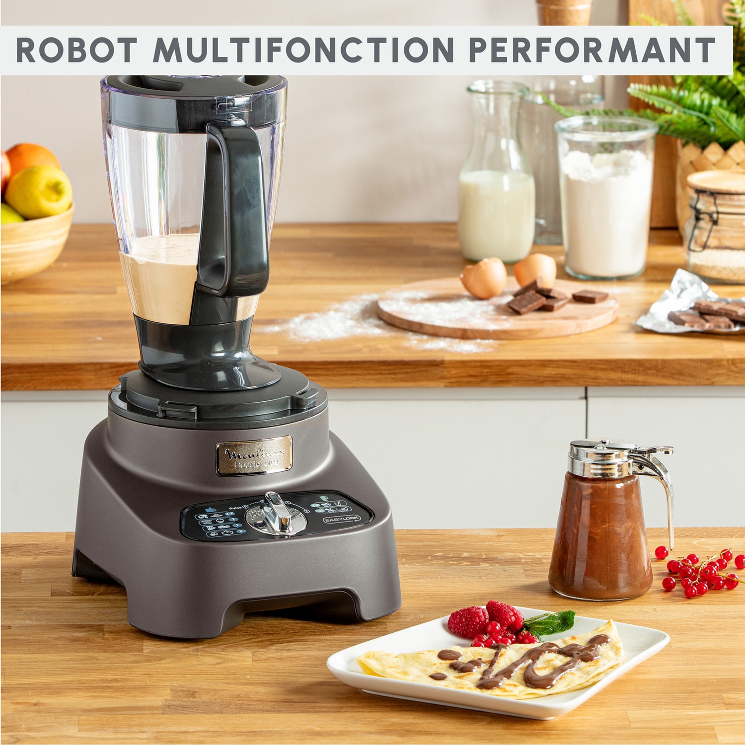 Robot culinaire MOULINEX Double Force 100W + 10 accessoires - FP825E10