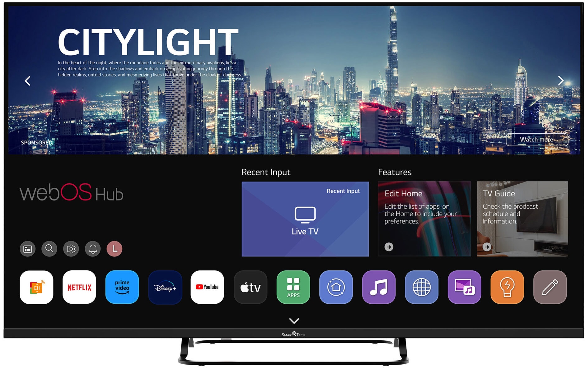 TV QLED 4K 108 cm SMART TECH  43QW02V