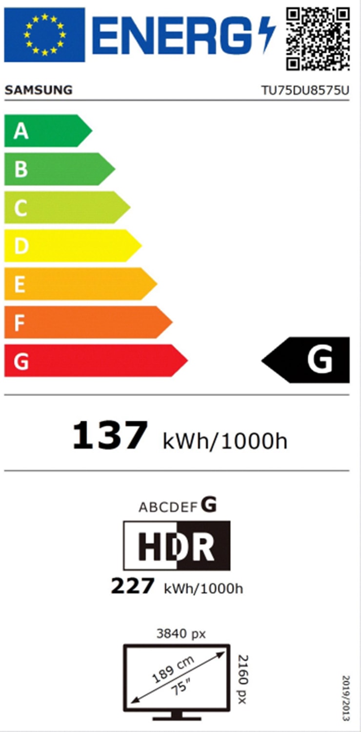 TV LED 4K 189 cm SAMSUNG 75" Crystal UHD - TU75DU8575