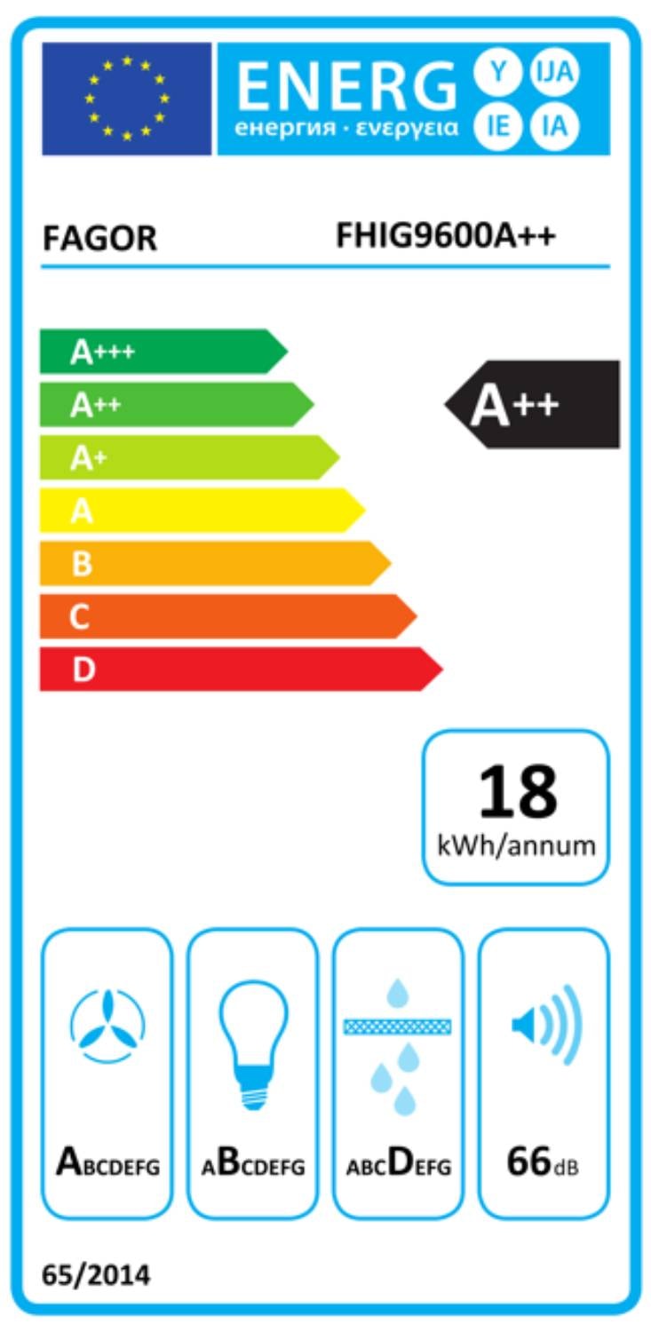 Hotte decorative murale FAGOR 4 vitesses 66db 90cm - FHIG9600A++