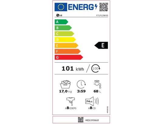 Lave linge Frontal LG Direct Drive 17kg - F71P12WHS