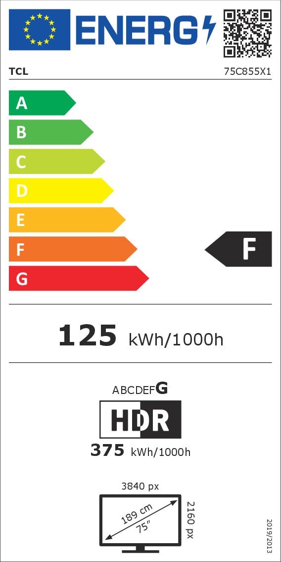 TV Mini LED 4K 189 cm TCL  - 75C855